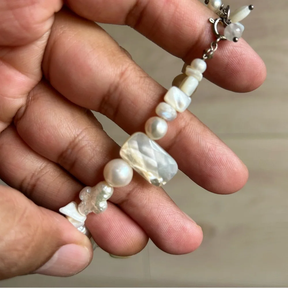 Clear Quartz and Pearl, and another of Pearl Bracelet - Picture 3 of 8